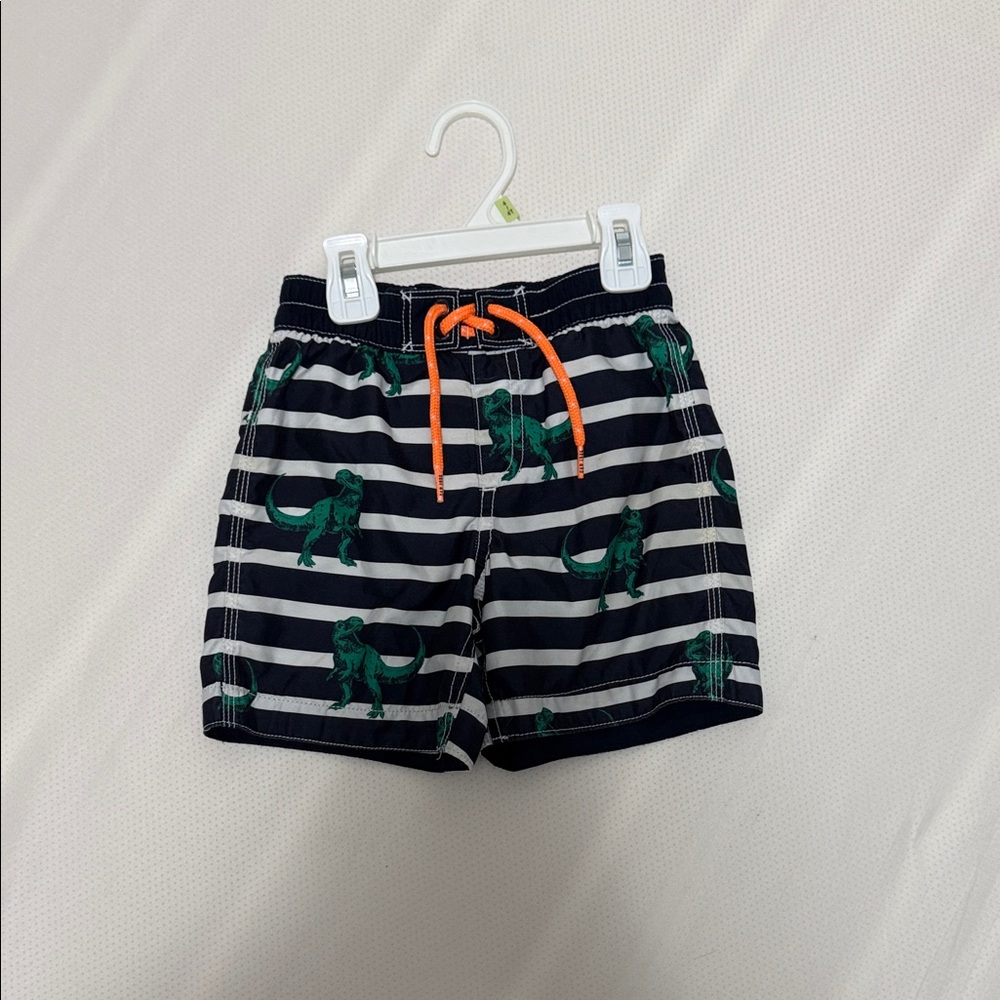 GAP Navy and Green Dinosaur Swim Trunks